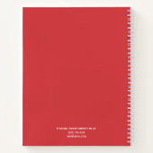 Simply Elegant Flame Red Personalized Notizblock (Rückseite)
