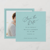 Simply Elegant Minimalist Save The Date Photo Card Einladung (Vorne/Hinten)