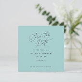 Simply Elegant Minimalist Save The Date Photo Card Einladung (Stehend Vorderseite)