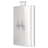 Simply Elegant Monogram and Name Flachmann (Links)