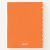 Simply Elegant Orange Peel Personalized Notizblock (Rückseite)