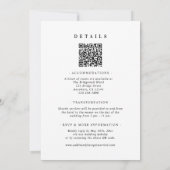 Simply Elegant Wedding All in One Invitation Einladung (Rückseite)