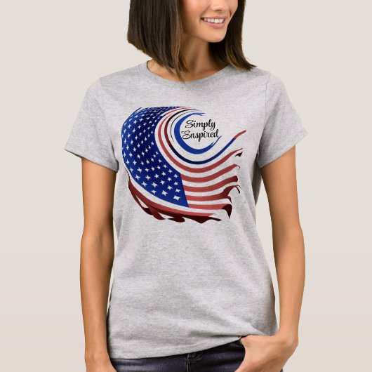 SImply Enspired US Flagge Independence T-Shirt (Vorderseite)