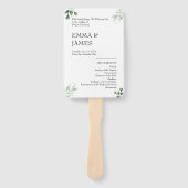 Simply Greenery Wedding Program Invitation Fächer (Vorderseite)