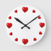 Simply Hearts Wall Clock Runde Wanduhr (Vorderseite)