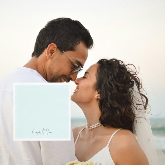 Simply Icy Blue Personalisiert Wedding Luncheon Serviette