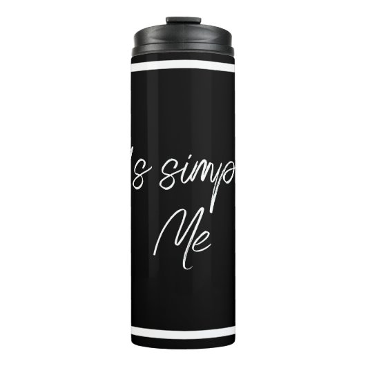 Simply Me – Elegante schwarze isolierte Flasche (Vorderseite)