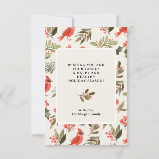 Simply Merry Christmas Photo Card Dankeskarte (Rückseite)