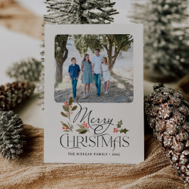 Simply Merry Christmas Photo Card Dankeskarte