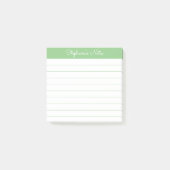 Simply Modern Sage Green Personalized Lined Post-it Klebezettel (Vorderseite)