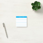 Simply Modern Sky Blue Personalized Lined Post-it Klebezettel (Büro)