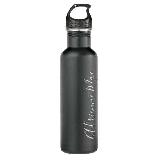 Simply Personalized Matte Black Edelstahlflasche (Vorderseite)