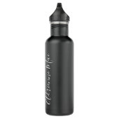Simply Personalized Matte Black Edelstahlflasche (Rechts)