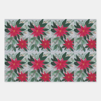 Simply Poinsettia Geschenkpapier Set
