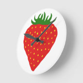 Simply Strawberry custom wall clock Runde Wanduhr (Winkel)
