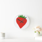 Simply Strawberry custom wall clock Runde Wanduhr (Zuhause)