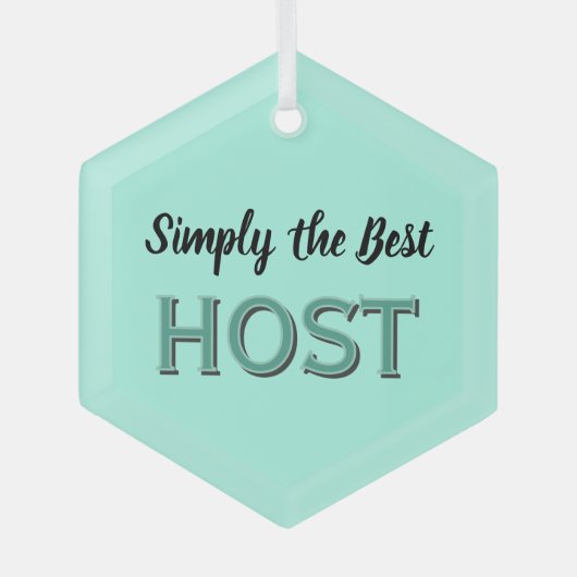 Simply the Best Host Ornament Aus Glas (Vorderseite)