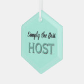 Simply the Best Host Ornament Aus Glas (Vorderseite Links)