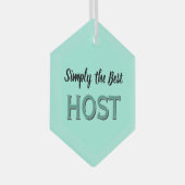 Simply the Best Host Ornament Aus Glas (Vorderseite Rechts)