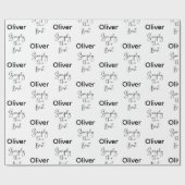 Simply the Best Personalized Black and White Geschenkpapier (Flach)