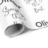 Simply the Best Personalized Black and White Geschenkpapier (Rolleneckpunkt)
