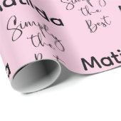 Simply the Best Personalized Pink  Geschenkpapier (Rolleneckpunkt)