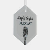 Simply the Best Podcast Ornament Aus Glas (Vorderseite Rechts)