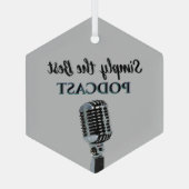 Simply the Best Podcast Ornament Aus Glas (Rückseite)