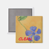 "Simply Vinca" Clean Dishwasher Status Magnet (Vorderseite/Rückseite)