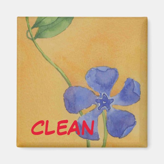 "Simply Vinca" Clean Dishwasher Status Magnet (Vorne)