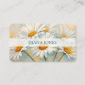 Simply Watercolor Flowers Floral qr code logo Visitenkarte (Vorderseite)