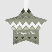 Simply ZigZag - Olive Green Ornament (Vorderseite)