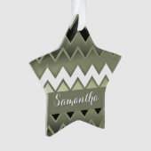 Simply ZigZag - Olive Green Ornament (Vorderseite)