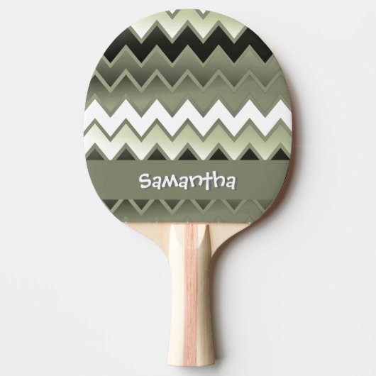 Simply ZigZag - Olive Green Tischtennis Schläger (Vorderseite)