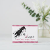 Simplybella-Haar-Sorgfalt-Anweisungen Visitenkarte (Stehend Vorderseite)