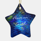 SimplyTonjia 'Weltfrieden-" Stern-Verzierung Keramikornament (Links)