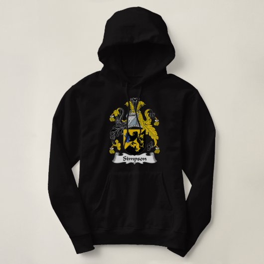 Simpson Coat of Arms Familienwappen Hoodie (Design vorne)