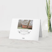 Simpson Creek Covered Bridge Frohe Weihnachtskarte Karte (Rückseite)