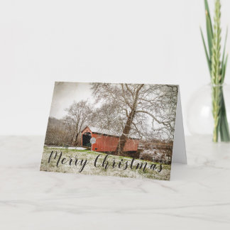 Simpson Creek Covered Bridge Frohe Weihnachtskarte Karte