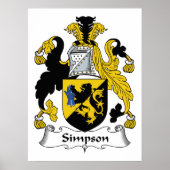 Simpson Familienwappen Poster (Vorne)