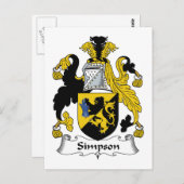 Simpson Familienwappen Postkarte (Vorne/Hinten)