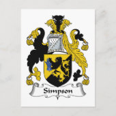Simpson Familienwappen Postkarte (Vorderseite)