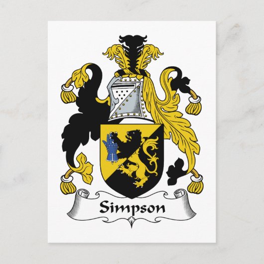Simpson Familienwappen Postkarte (Vorderseite)