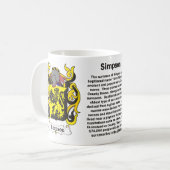 Simpson-Familienwappen-Tasse Kaffeetasse (Vorderseite Links)
