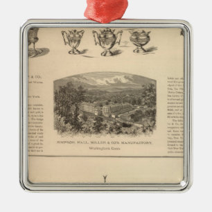 Simpson, Hall, Miller und Travelers Company Silbernes Ornament