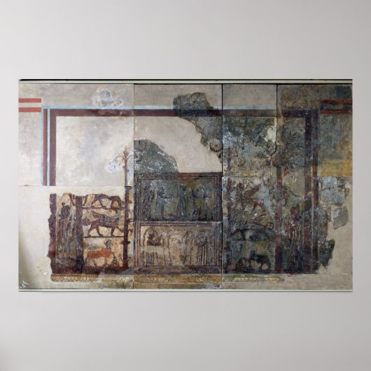 Simri-Lim, König von Mari, vor der Göttin Ishtar Poster (Vorne)