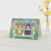 Sims Cats Geburtstagskud & Tony Notecard Karte (Gelbe Blume)