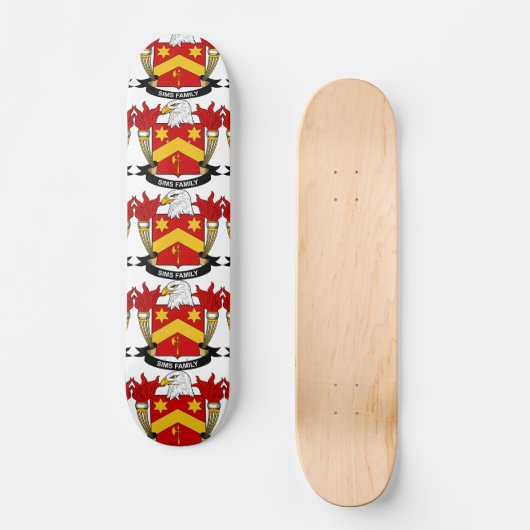 Sims Familienwappen Skateboard (Vorderseite)