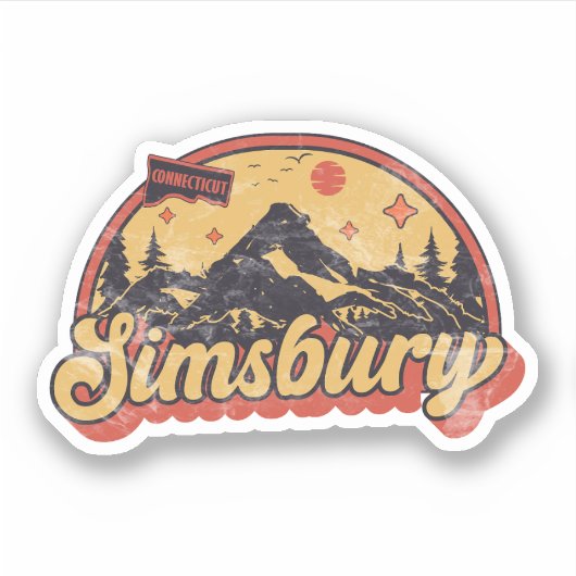 Simsbury, Connecticut Aufkleber (Vorderseite)