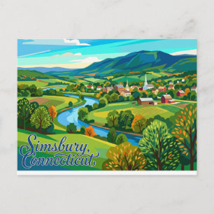 Simsbury Connecticut Postkarte